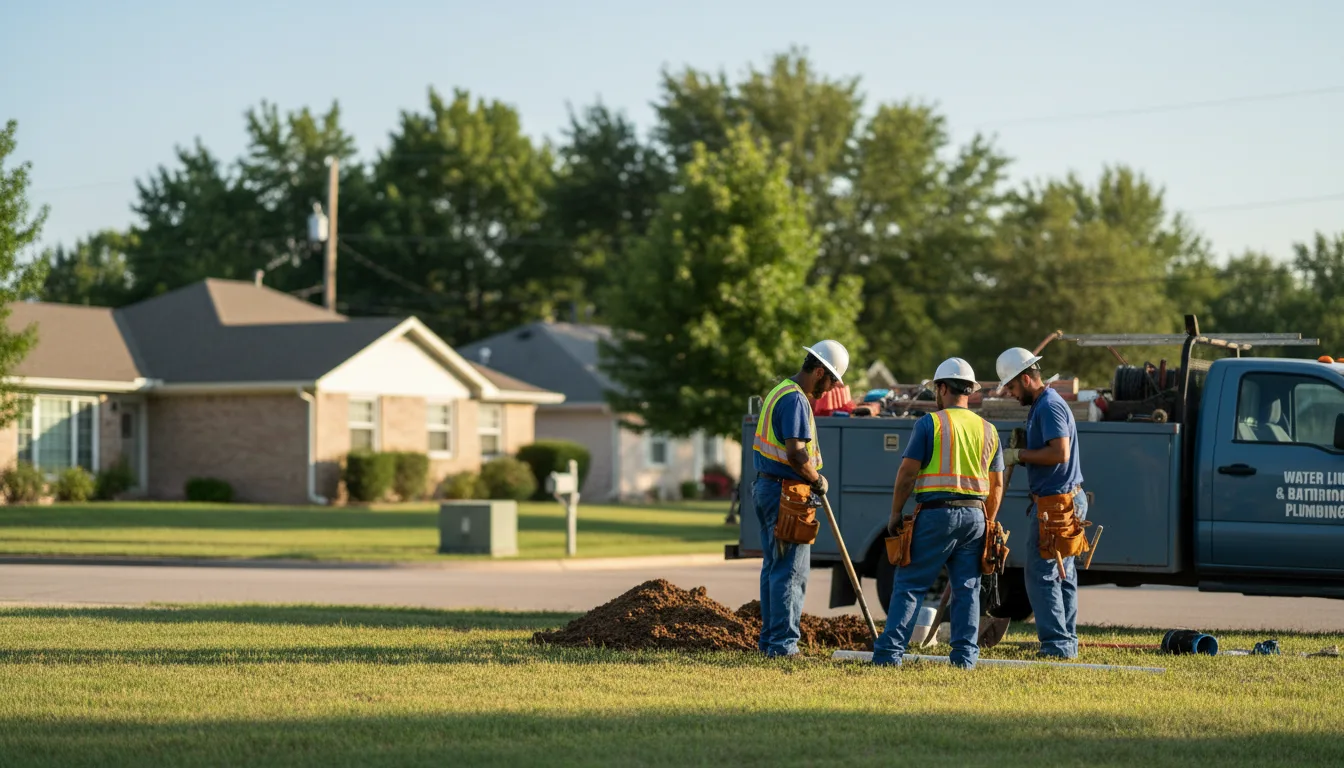 Residential water line and bathroom plumbing service in South Easton, MA